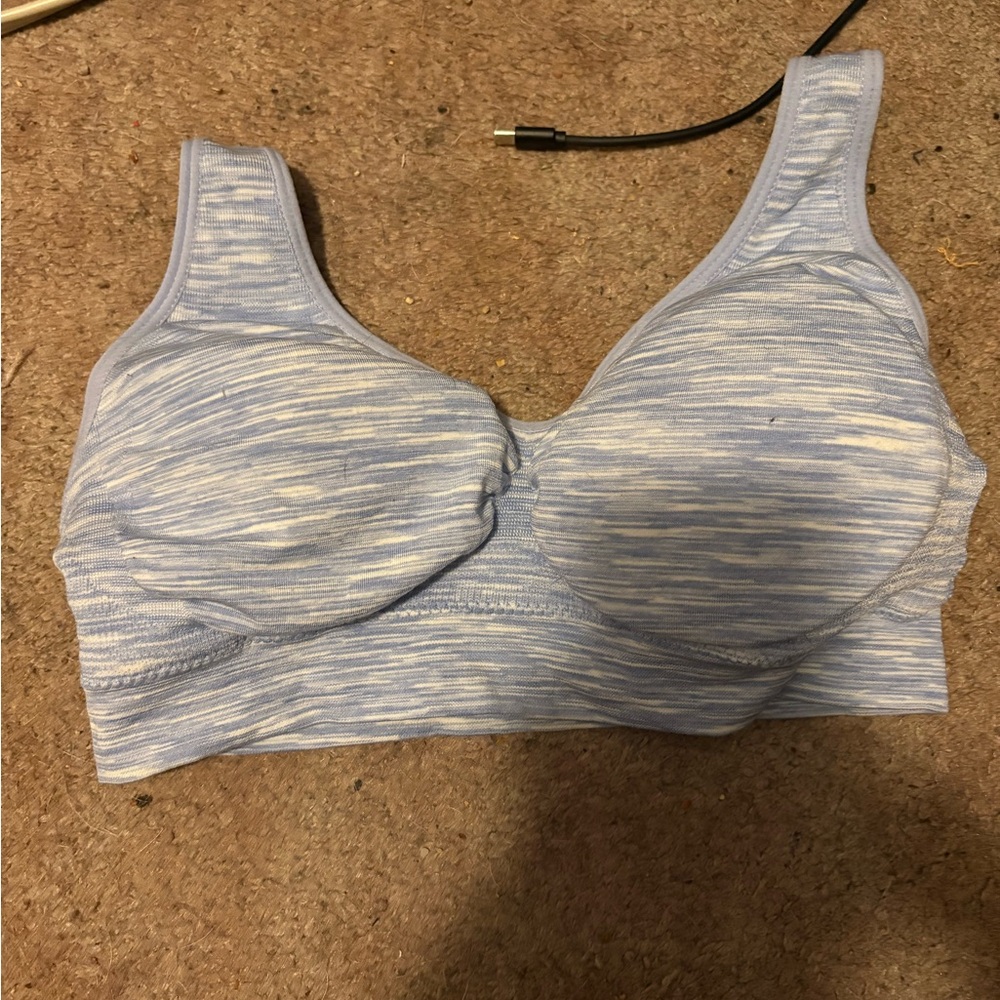 Charisma Light Blue Textured Bra